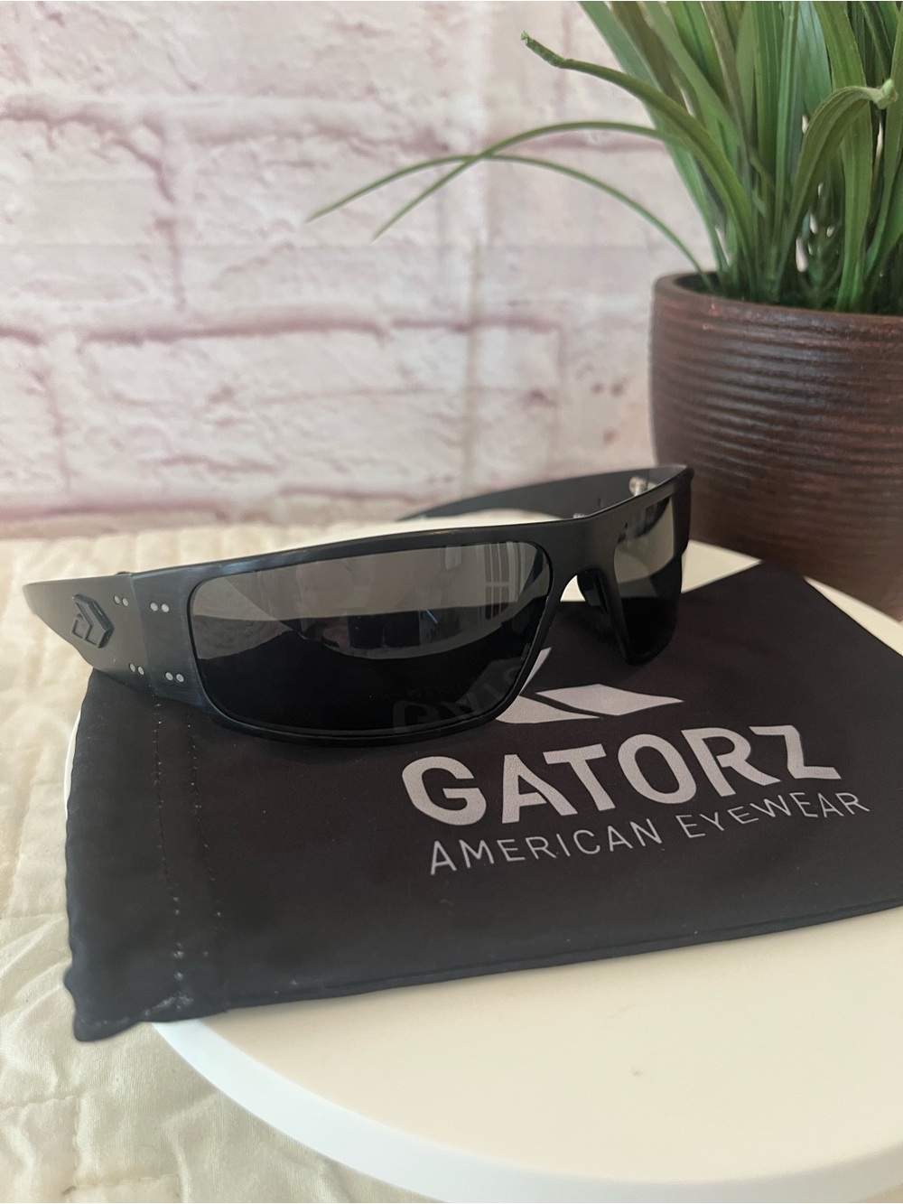 Magnum Black Sunglasses Arm with White Logo